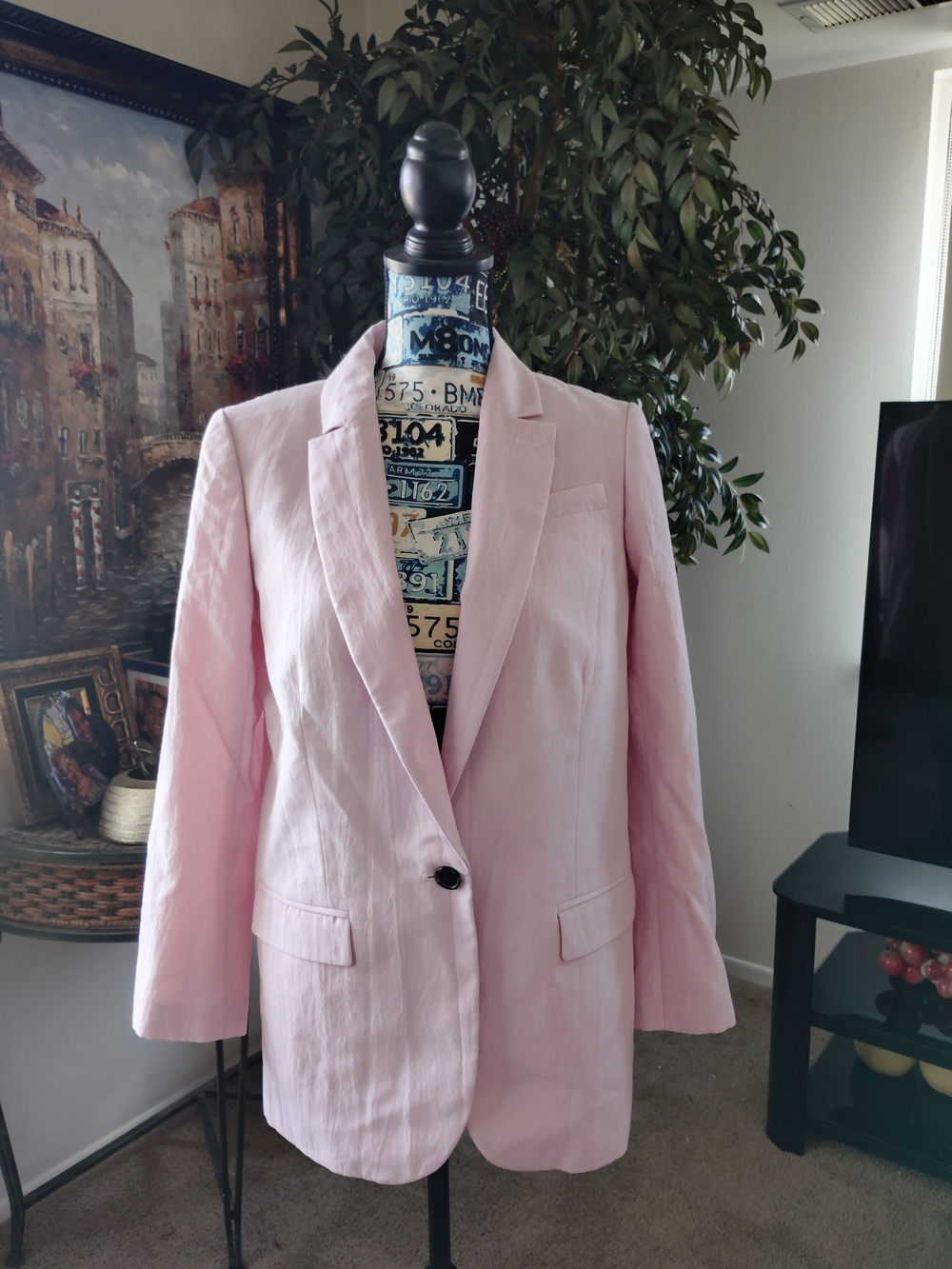 J. Crew Light Pink Women's Single-Button Blazer